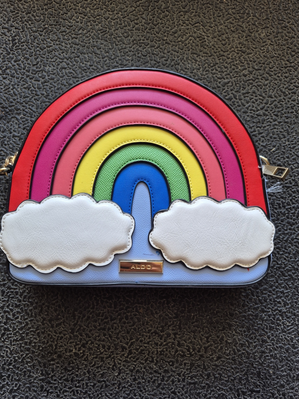 ALDO Kids Rainbow Crossbody Bag in Red, Pink, Yellow, Green, Blue, White